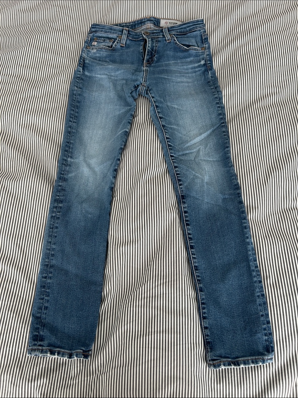 Ag Adriano Goldschmied Prima Ankle Medium Blue Denim Jeans